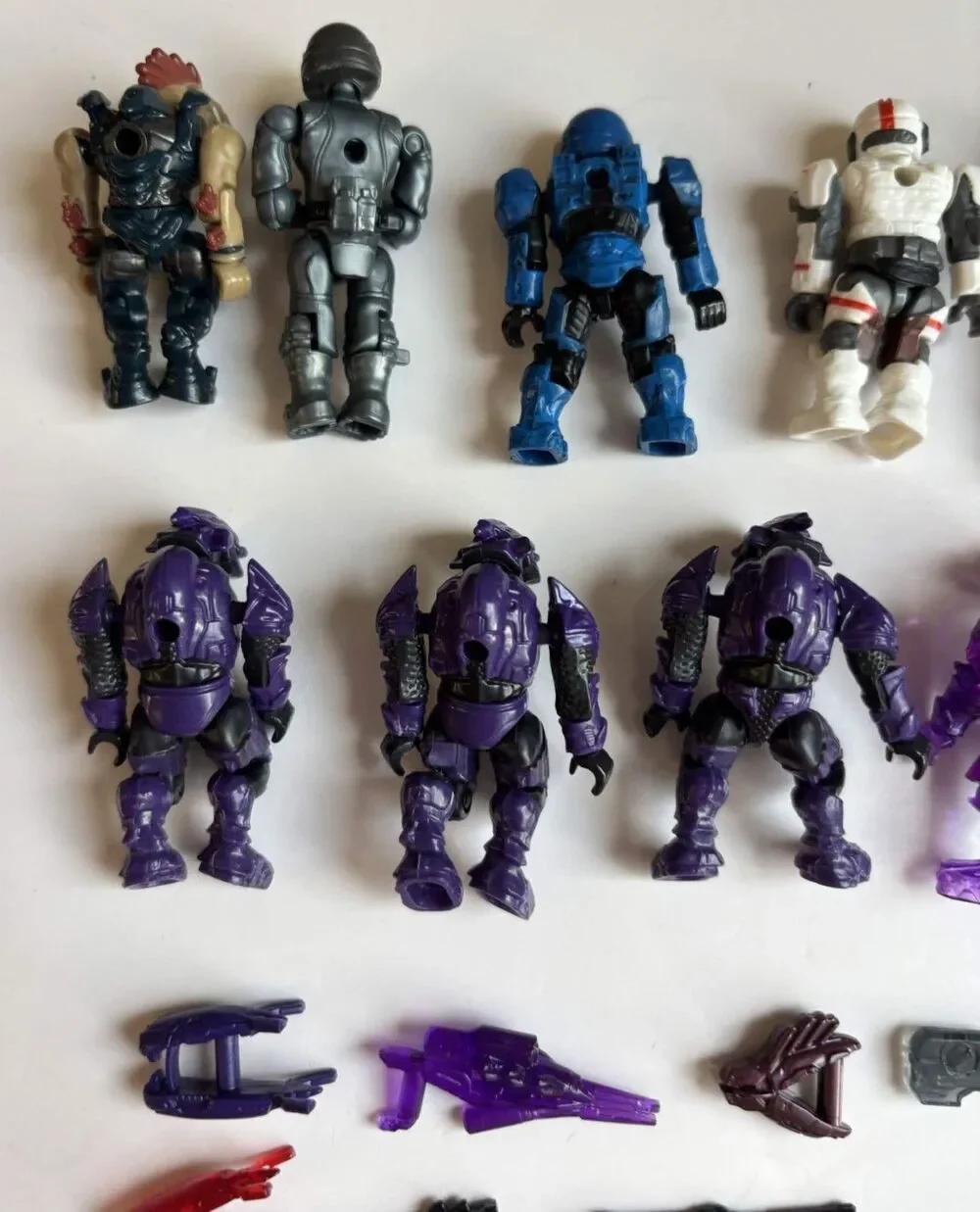 Halo Mega Bloks Construx Grunts UNSC Covenant Elite Jackal Figures Weapons Lot
